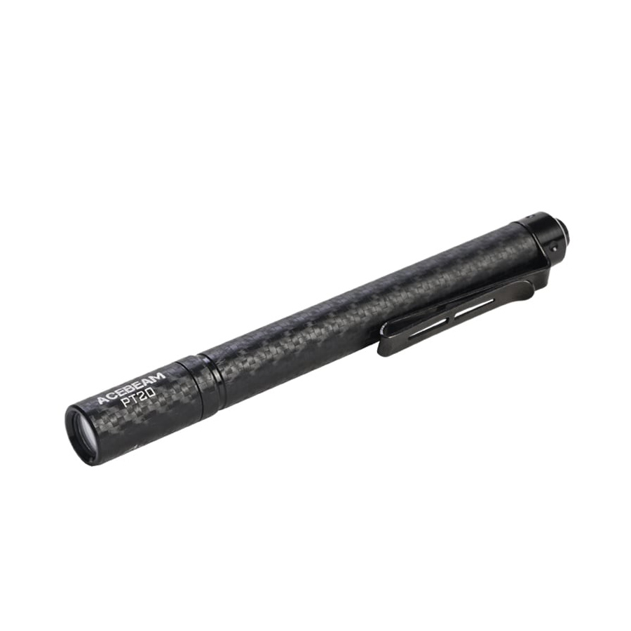 Acebeam PT20 (Black) Cool White 6500K Portable 2-AAA EDC Rechargeable Penlight