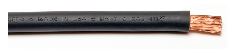#1/0 AWG Black Welding Cable